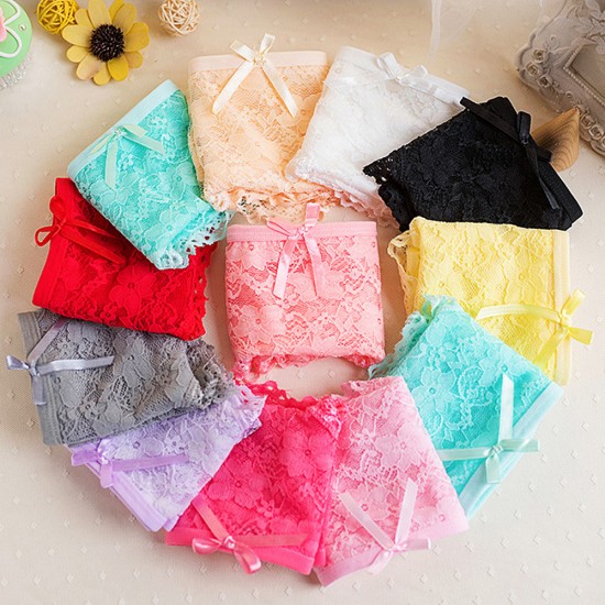 Women Lace Underwear Panties Cotton Comfort - Red Women Lace Underwear Panties Cotton Comfort - Red