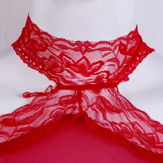 New Ladies Lingerie Baby doll Lace Perspective - Red New Ladies Lingerie Baby doll Lace Perspective - Red