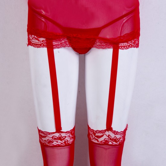 New Ladies Lingerie Baby doll Lace Perspective - Red New Ladies Lingerie Baby doll Lace Perspective - Red