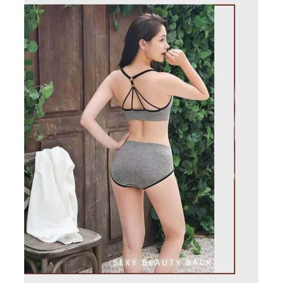 2PCS Beauty Back Sports Set Female - Gray 2PCS Beauty Back Sports Set Female - Gray