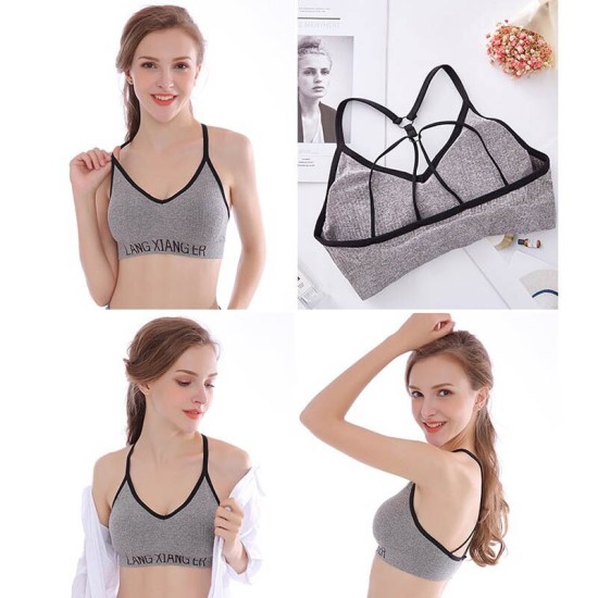 2PCS Beauty Back Sports Set Female - Gray 2PCS Beauty Back Sports Set Female - Gray