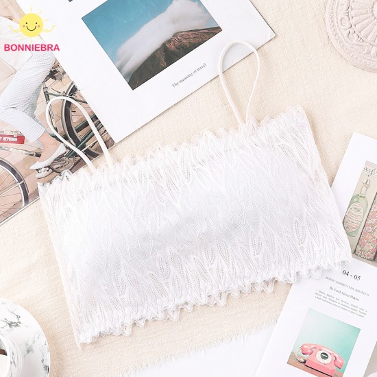 Women Bralette Padded Fashion Tube Top - White