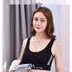 U-Shape Back Borders Sports Women Bra - Black