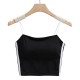 Women Cotton Thin Suspender Silk Seamless Tube Top - Black Women Cotton Thin Suspender Silk Seamless Tube Top - Black