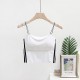 Women Cotton Thin Suspender Silk Seamless Tube Top - White