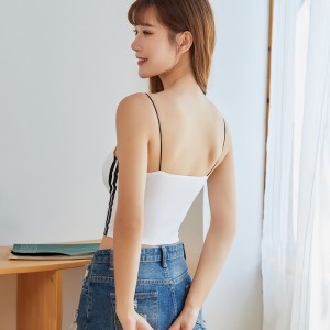 Women Cotton Thin Suspender Silk Seamless Tube Top - White Women Cotton Thin Suspender Silk Seamless Tube Top - White