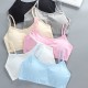 Girls Bra Straps Pure Cotton Vests Peach - Black Girls Bra Straps Pure Cotton Vests Peach - Black