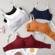 Seamless Bras Detachable Padded Sling Cotton - White Seamless Bras Detachable Padded Sling Cotton - White