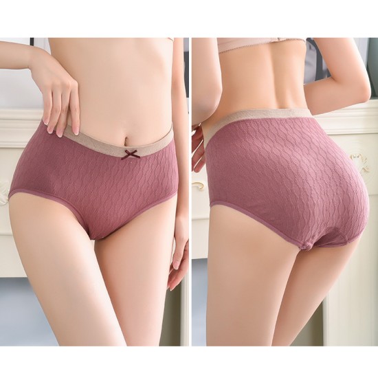 New Color Contrast Womens Triangle Underwear Traceless - Brown 