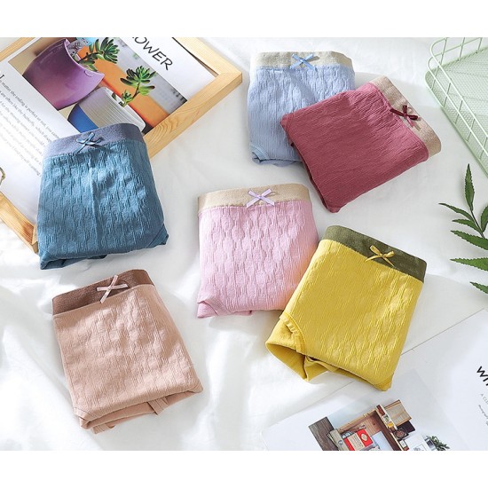 New Color Contrast Women Triangle Underwear Traceless - Yellow