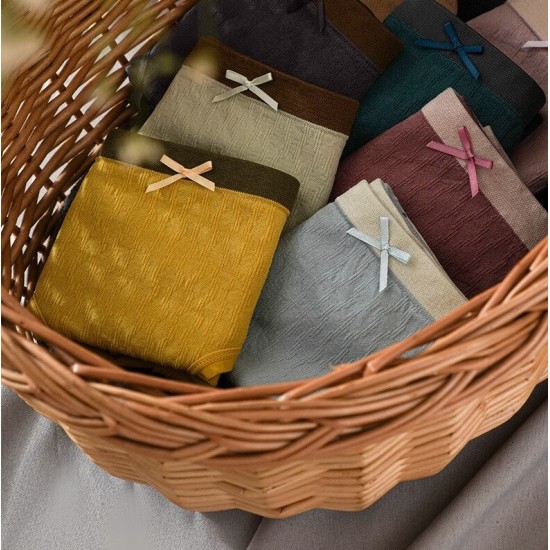 New Color Contrast Women Triangle Underwear Traceless - Yellow