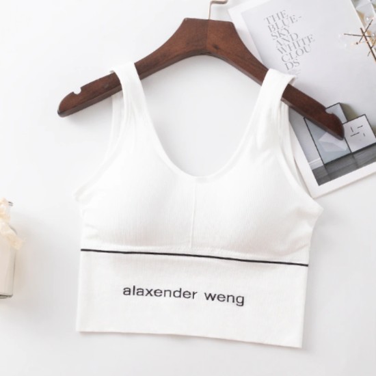 Sports Fitness Seamless Women Padded Bra - White Sports Fitness Seamless Women Padded Bra - White