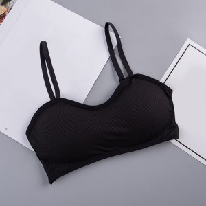 Woman Seamless Bras Vest Thread Beautiful - Black Woman Seamless Bras Vest Thread Beautiful - Black