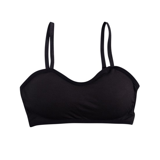 Woman Seamless Bras Vest Thread Beautiful - Black