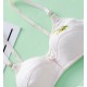 Cartoon Gather Women Rimless Bra Cotton Adjustable - Skin White Cartoon Gather Women Rimless Bra Cotton Adjustable - Skin White