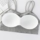 Seamless Girl Sling Beauty Back Wrap Chest Ladies Vest Bra - Gray Seamless Girl Sling Beauty Back Wrap Chest Ladies Vest Bra - Gray