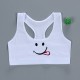 Women Sport Training Bra Cartoon Smiley - White Women Sport Training Bra Cartoon Smiley - White