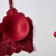 Women Push Up Wireless Lace Bra Top - Red Women Push Up Wireless Lace Bra Top - Red
