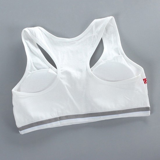 Puberty Girls Underwear Cotton Training Bra - White