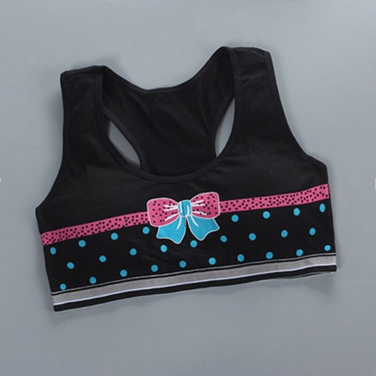 Puberty Girls Underwear Cotton Training Bra - Black Puberty Girls Underwear Cotton Training Bra - Black