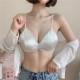 Sling Lace Edge Triangle Cup Wrapped Chest Bra - White