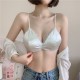 Sling Lace Edge Triangle Cup Wrapped Chest Bra - White