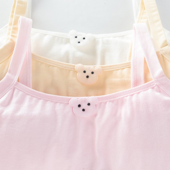  Girl Student Small Sling Pure Cotton Youth - White