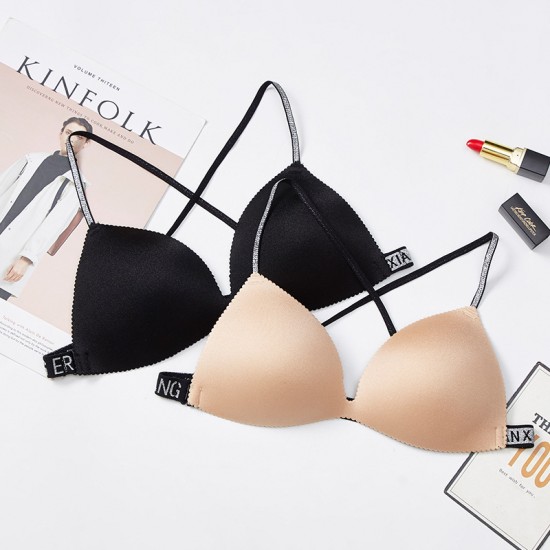 Summer Beautiful Back Cross Shoulder Straps Bra - Black Summer Beautiful Back Cross Shoulder Straps Bra - Black