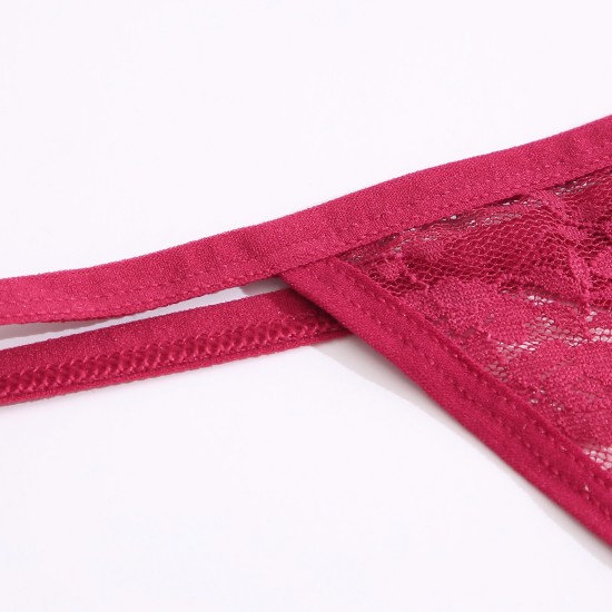 Women Lace Thong - Red