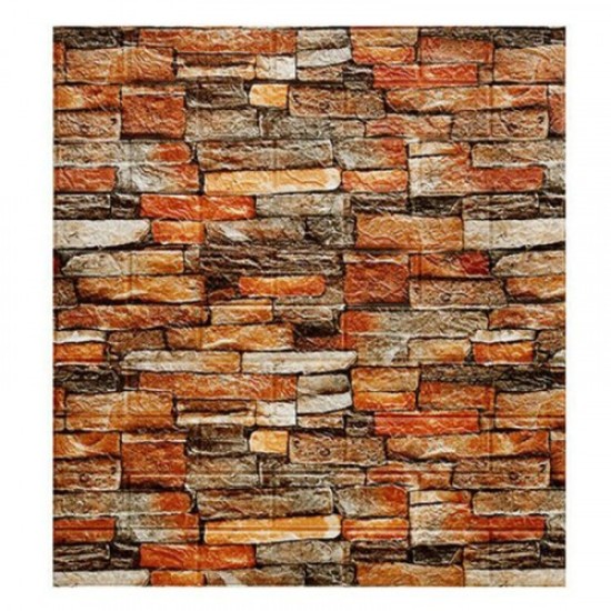 3D Wall Wallpaper Self-Adhesive 70 x 78 CM - Brown