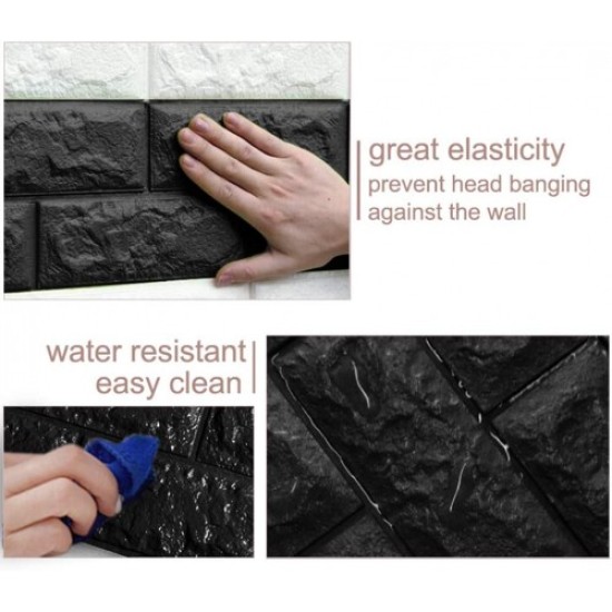 3D Wall Wallpaper Self-Adhesive 70 x 78 CM - Brown