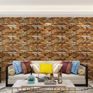 3D Wall Wallpaper Self-Adhesive 70 x 78 CM - Brown