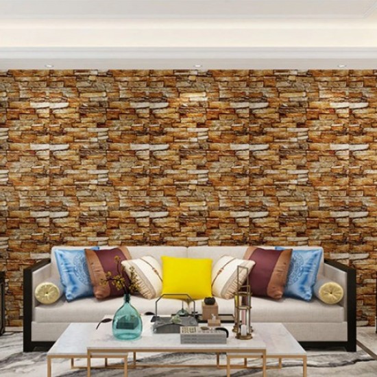 3D Wall Wallpaper Self-Adhesive 70 x 78 CM - Brown