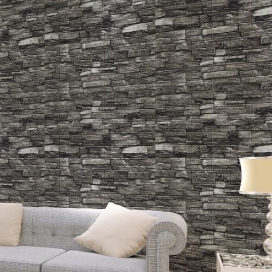 3D Wall Wallpaper Self-Adhesive 70 x 78 CM - Gray