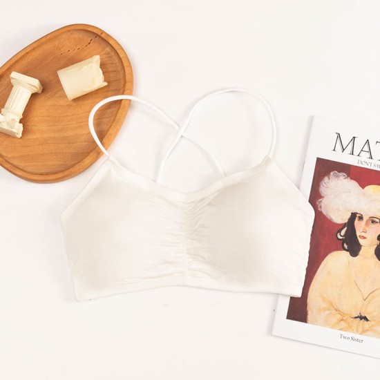 Push Up Soft Padded Seamless Backless Sports Bra - White Push Up Soft Padded Seamless Backless Sports Bra - White