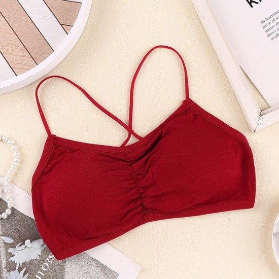 Push Up Soft Padded Seamless Backless Sports Bra - Brown