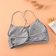 Push Up Soft Padded Seamless Backless Sports Bra - Brown