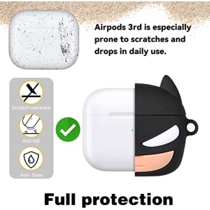 Cartoon 3D Earphone Case For Airpods 1 2 Silicone Cover Batman Cartoon 3D Earphone Case For Airpods 1 2 Silicone Cover Batman