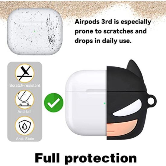 Cartoon 3D Earphone Case For Airpods 1 2 Silicone Cover Batman 