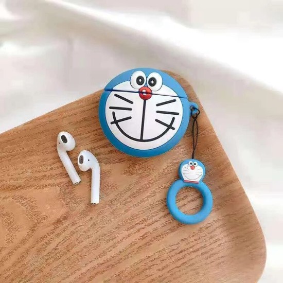 Cartoon 3D Earphone Case For Airpods 1 2 Silicone Cover Doraemon