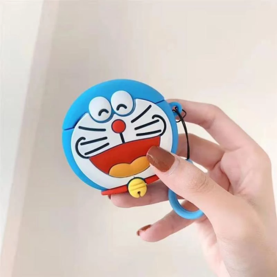 Cartoon 3D Earphone Case For Airpods 1 2 Silicone Cover Doraemon
