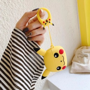 Cartoon 3D Earphone Case For Airpods 1 2 Silicone Cover Pikachu Cartoon 3D Earphone Case For Airpods 1 2 Silicone Cover Pikachu