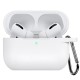 Silicone Cover Case For Apple Airpods Pro With Keychain - White