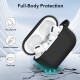 Silicone Cover Case For Apple Airpods Pro With Keychain - Black