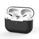 Silicone Cover Case For Apple Airpods Pro With Keychain - Black