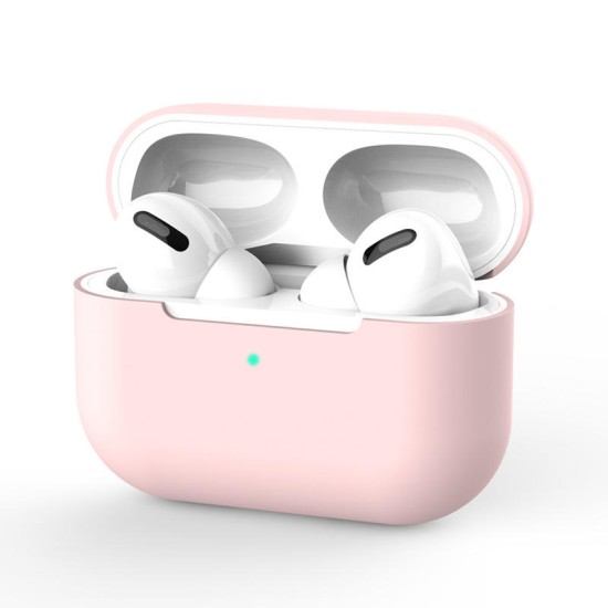 Silicone Cover Case For Apple Airpods Pro With Keychain - Pink
