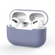 Silicone Cover Case For Apple Airpods Pro With Keychain - Purple