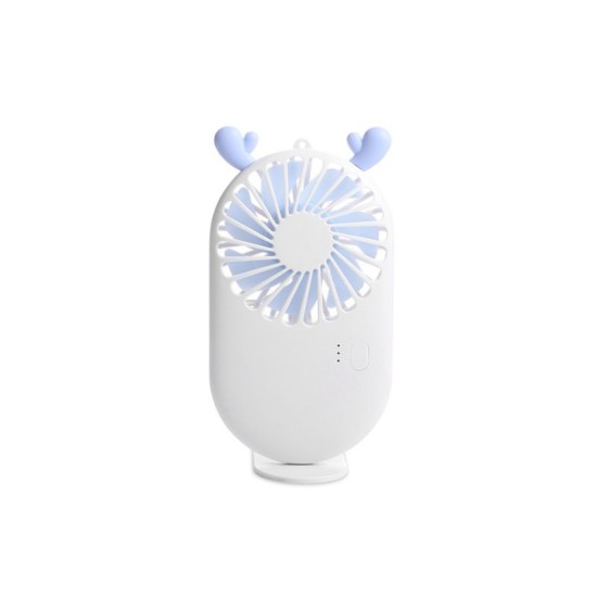 Portable Mini Fan USB Rechargeable Desktop Fans 3 Mode - White