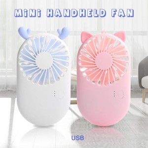 Portable Mini Fan USB Rechargeable Desktop Fans 3 Mode - Pink