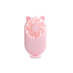 Portable Mini Fan USB Rechargeable Desktop Fans 3 Mode - Pink